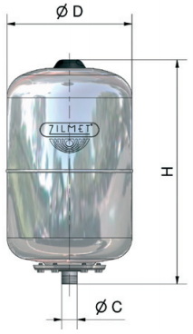 6.3 Gallon Vertical Stainless Expansion Tank